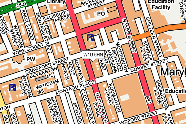 W1U 6HN map - OS OpenMap – Local (Ordnance Survey) W1U 6HN map - OS OpenMap – Local (Ordnance Survey)