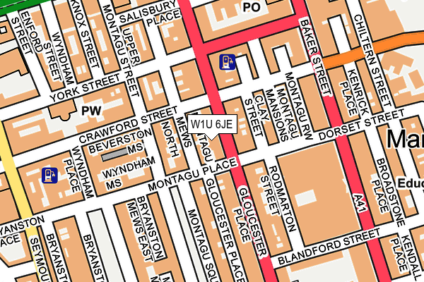W1U 6JE map - OS OpenMap – Local (Ordnance Survey) W1U 6JE map - OS OpenMap – Local (Ordnance Survey)