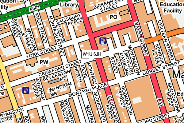 W1U 6JH map - OS OpenMap – Local (Ordnance Survey) W1U 6JH map - OS OpenMap – Local (Ordnance Survey)