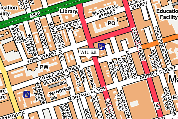 W1U 6JL map - OS OpenMap – Local (Ordnance Survey) W1U 6JL map - OS OpenMap – Local (Ordnance Survey)
