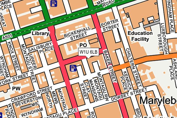 W1U 6LB map - OS OpenMap – Local (Ordnance Survey) W1U 6LB map - OS OpenMap – Local (Ordnance Survey)