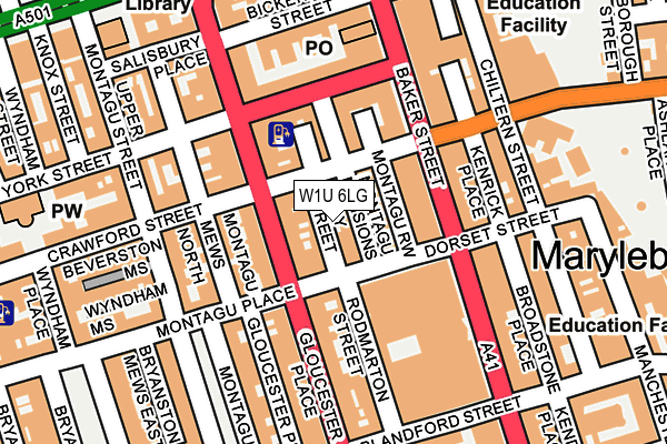 W1U 6LG map - OS OpenMap – Local (Ordnance Survey) W1U 6LG map - OS OpenMap – Local (Ordnance Survey)
