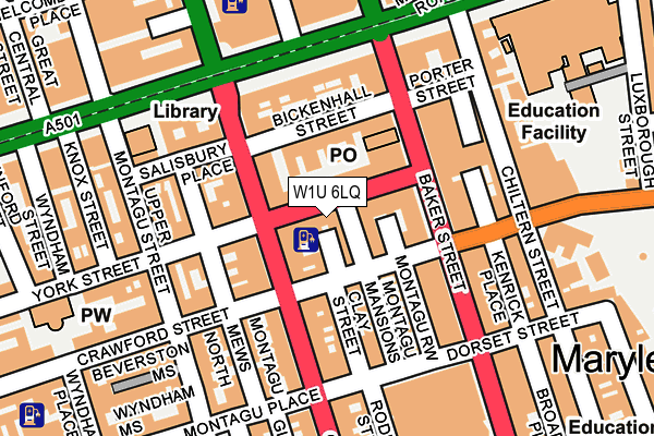 W1U 6LQ map - OS OpenMap – Local (Ordnance Survey) W1U 6LQ map - OS OpenMap – Local (Ordnance Survey)