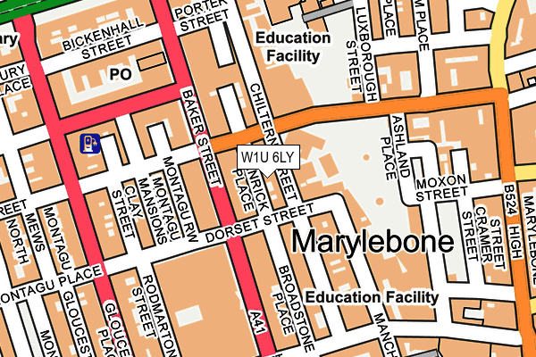 W1U 6LY map - OS OpenMap – Local (Ordnance Survey) W1U 6LY map - OS OpenMap – Local (Ordnance Survey)