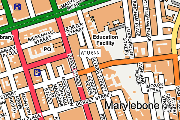 W1U 6NN map - OS OpenMap – Local (Ordnance Survey)