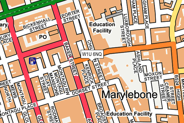 W1U 6NQ map - OS OpenMap – Local (Ordnance Survey)
