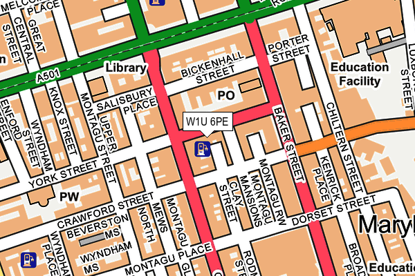 W1U 6PE map - OS OpenMap – Local (Ordnance Survey) W1U 6PE map - OS OpenMap – Local (Ordnance Survey)