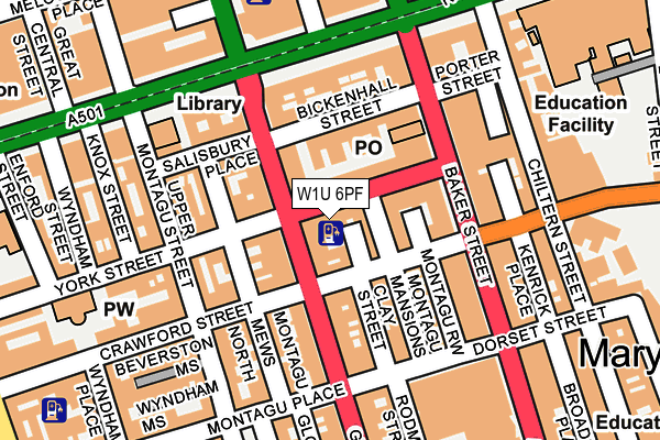 W1U 6PF map - OS OpenMap – Local (Ordnance Survey) W1U 6PF map - OS OpenMap – Local (Ordnance Survey)