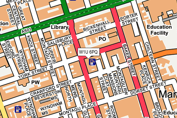 W1U 6PQ map - OS OpenMap – Local (Ordnance Survey) W1U 6PQ map - OS OpenMap – Local (Ordnance Survey)