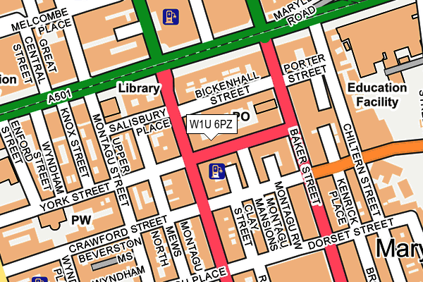 W1U 6PZ map - OS OpenMap – Local (Ordnance Survey) W1U 6PZ map - OS OpenMap – Local (Ordnance Survey)