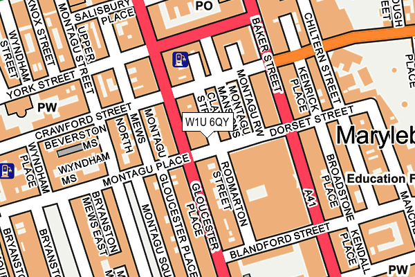 W1U 6QY map - OS OpenMap – Local (Ordnance Survey) W1U 6QY map - OS OpenMap – Local (Ordnance Survey)