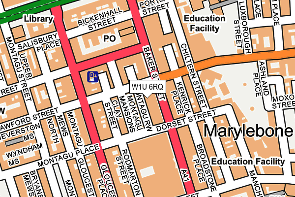 W1U 6RQ map - OS OpenMap – Local (Ordnance Survey) W1U 6RQ map - OS OpenMap – Local (Ordnance Survey)