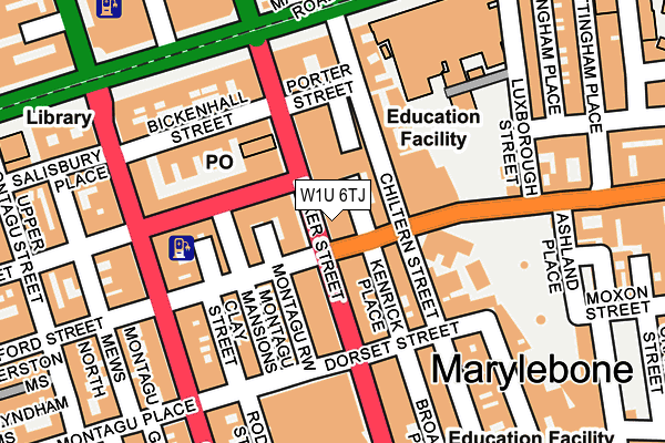 W1U 6TJ map - OS OpenMap – Local (Ordnance Survey) W1U 6TJ map - OS OpenMap – Local (Ordnance Survey)