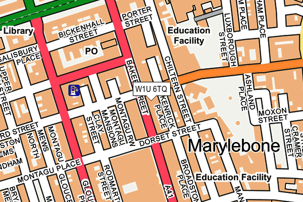 W1U 6TQ map - OS OpenMap – Local (Ordnance Survey) W1U 6TQ map - OS OpenMap – Local (Ordnance Survey)