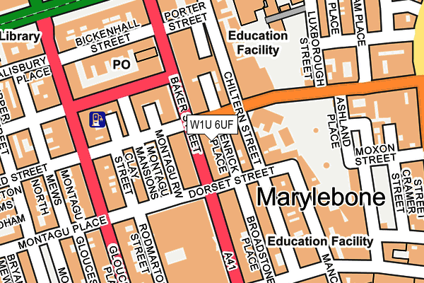 W1U 6UF map - OS OpenMap – Local (Ordnance Survey) W1U 6UF map - OS OpenMap – Local (Ordnance Survey)