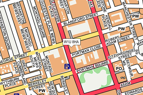 W1U 8HA map - OS OpenMap – Local (Ordnance Survey) W1U 8HA map - OS OpenMap – Local (Ordnance Survey)