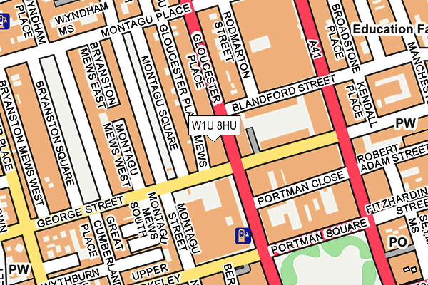 W1U 8HU map - OS OpenMap – Local (Ordnance Survey) W1U 8HU map - OS OpenMap – Local (Ordnance Survey)