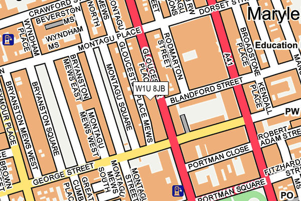 W1U 8JB map - OS OpenMap – Local (Ordnance Survey) W1U 8JB map - OS OpenMap – Local (Ordnance Survey)