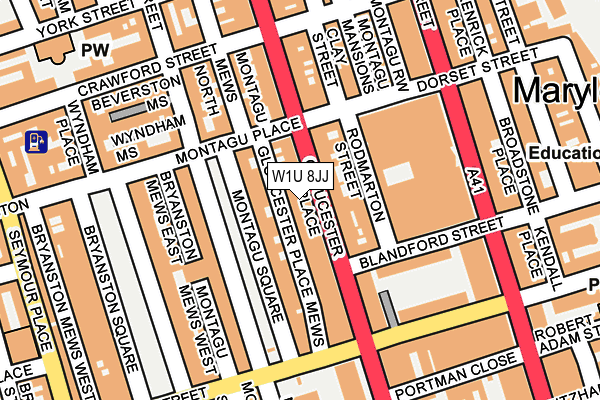 W1U 8JJ map - OS OpenMap – Local (Ordnance Survey)