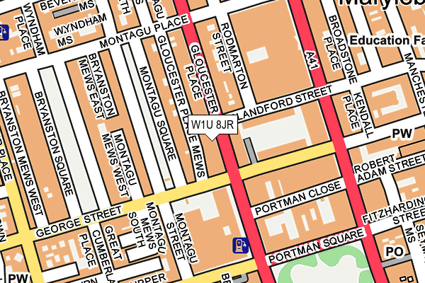 W1U 8JR map - OS OpenMap – Local (Ordnance Survey) W1U 8JR map - OS OpenMap – Local (Ordnance Survey)