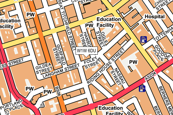 W1W 6DU map - OS OpenMap – Local (Ordnance Survey) W1W 6DU map - OS OpenMap – Local (Ordnance Survey)
