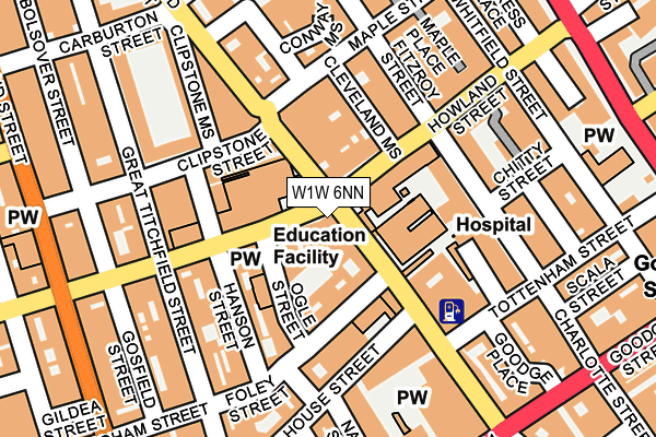 W1W 6NN map - OS OpenMap – Local (Ordnance Survey)