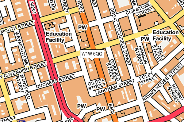 W1W 6QQ map - OS OpenMap – Local (Ordnance Survey) W1W 6QQ map - OS OpenMap – Local (Ordnance Survey)