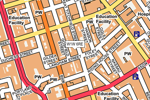 W1W 6RE map - OS OpenMap – Local (Ordnance Survey) W1W 6RE map - OS OpenMap – Local (Ordnance Survey)