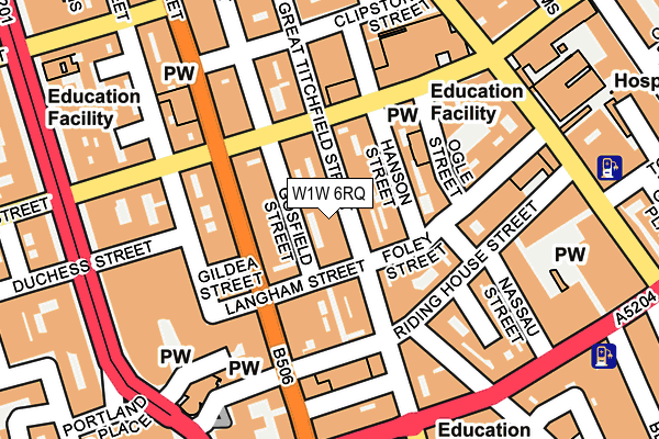 W1W 6RQ map - OS OpenMap – Local (Ordnance Survey) W1W 6RQ map - OS OpenMap – Local (Ordnance Survey)