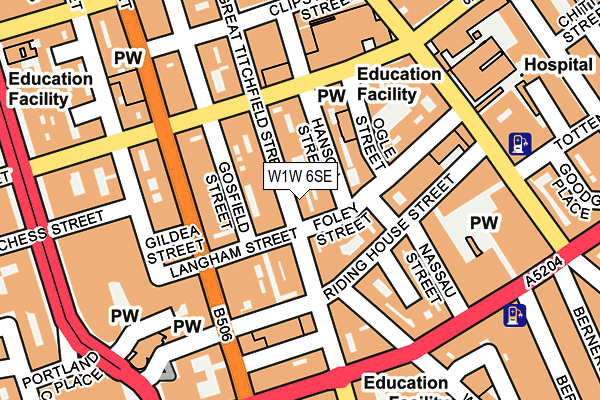 W1W 6SE map - OS OpenMap – Local (Ordnance Survey) W1W 6SE map - OS OpenMap – Local (Ordnance Survey)