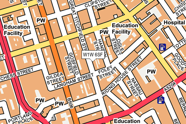 W1W 6SF map - OS OpenMap – Local (Ordnance Survey) W1W 6SF map - OS OpenMap – Local (Ordnance Survey)