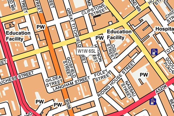 W1W 6SL map - OS OpenMap – Local (Ordnance Survey) W1W 6SL map - OS OpenMap – Local (Ordnance Survey)