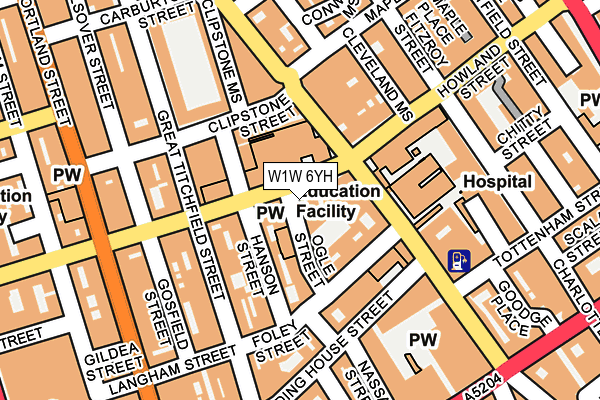 W1W 6YH map - OS OpenMap – Local (Ordnance Survey) W1W 6YH map - OS OpenMap – Local (Ordnance Survey)