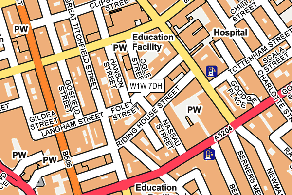 W1W 7DH map - OS OpenMap – Local (Ordnance Survey) W1W 7DH map - OS OpenMap – Local (Ordnance Survey)