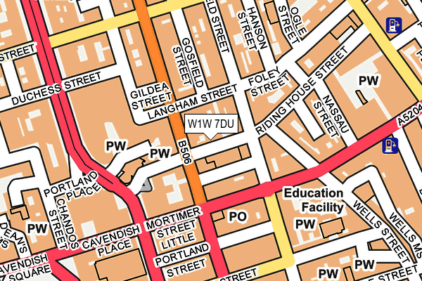 W1W 7DU map - OS OpenMap – Local (Ordnance Survey) W1W 7DU map - OS OpenMap – Local (Ordnance Survey)