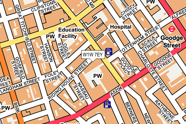 W1W 7EY map - OS OpenMap – Local (Ordnance Survey) W1W 7EY map - OS OpenMap – Local (Ordnance Survey)