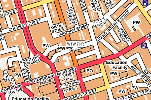 W1W 7HR map - OS OpenMap – Local (Ordnance Survey) W1W 7HR map - OS OpenMap – Local (Ordnance Survey)
