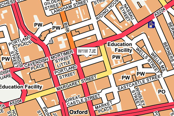 W1W 7JE map - OS OpenMap – Local (Ordnance Survey) W1W 7JE map - OS OpenMap – Local (Ordnance Survey)