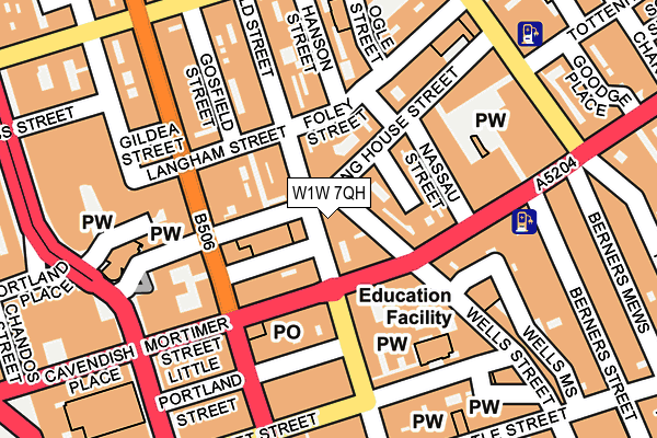 W1W 7QH map - OS OpenMap – Local (Ordnance Survey) W1W 7QH map - OS OpenMap – Local (Ordnance Survey)