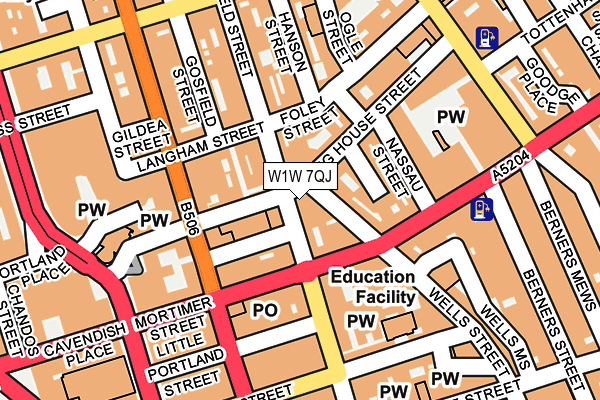 W1W 7QJ map - OS OpenMap – Local (Ordnance Survey) W1W 7QJ map - OS OpenMap – Local (Ordnance Survey)