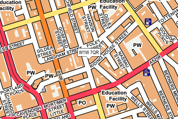 W1W 7QR map - OS OpenMap – Local (Ordnance Survey) W1W 7QR map - OS OpenMap – Local (Ordnance Survey)