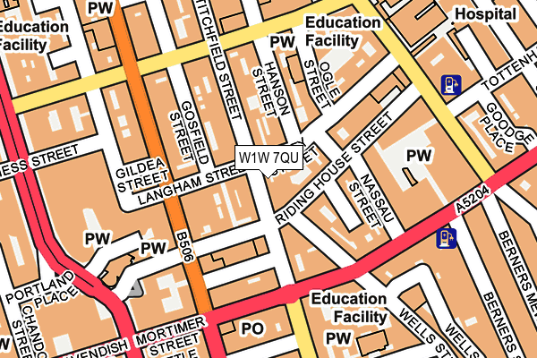 W1W 7QU map - OS OpenMap – Local (Ordnance Survey) W1W 7QU map - OS OpenMap – Local (Ordnance Survey)
