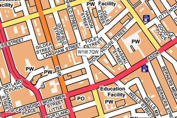 W1W 7QW map - OS OpenMap – Local (Ordnance Survey) W1W 7QW map - OS OpenMap – Local (Ordnance Survey)