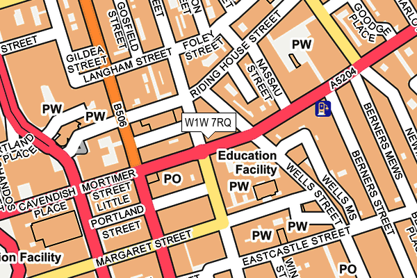 W1W 7RQ map - OS OpenMap – Local (Ordnance Survey) W1W 7RQ map - OS OpenMap – Local (Ordnance Survey)