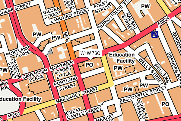 W1W 7SQ map - OS OpenMap – Local (Ordnance Survey) W1W 7SQ map - OS OpenMap – Local (Ordnance Survey)