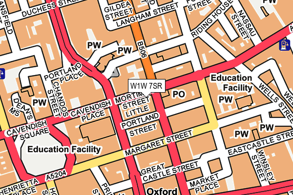 W1W 7SR map - OS OpenMap – Local (Ordnance Survey) W1W 7SR map - OS OpenMap – Local (Ordnance Survey)