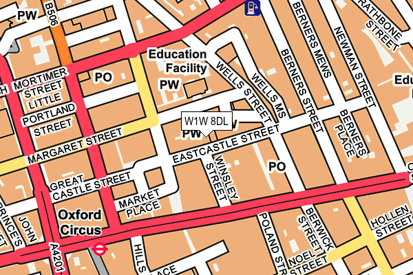W1W 8DL map - OS OpenMap – Local (Ordnance Survey) W1W 8DL map - OS OpenMap – Local (Ordnance Survey)