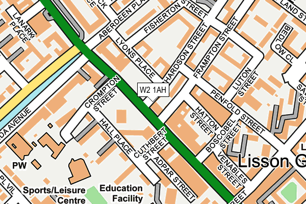 W2 1AH map - OS OpenMap – Local (Ordnance Survey) W2 1AH map - OS OpenMap – Local (Ordnance Survey)