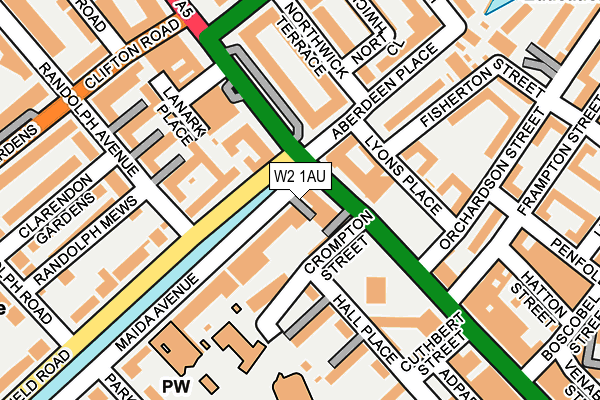 W2 1AU map - OS OpenMap – Local (Ordnance Survey) W2 1AU map - OS OpenMap – Local (Ordnance Survey)