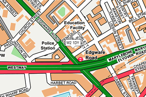 W2 1DY map - OS OpenMap – Local (Ordnance Survey) W2 1DY map - OS OpenMap – Local (Ordnance Survey)